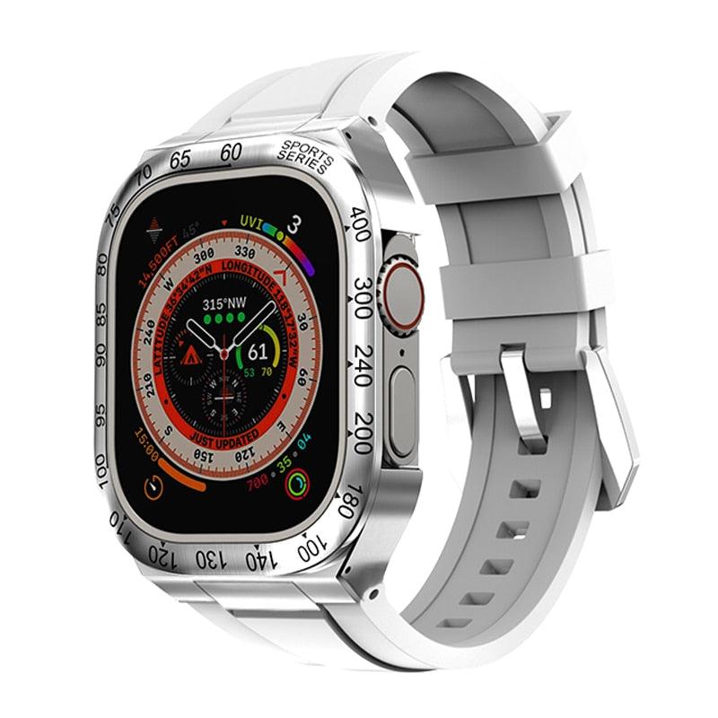 UA0049S Steel Luxury Cases For Apple Watch Ultra 49 Viva Timepiece silver white Ultra 49mm  - 3256805083658397-United States-silver white-Ultra 49mm