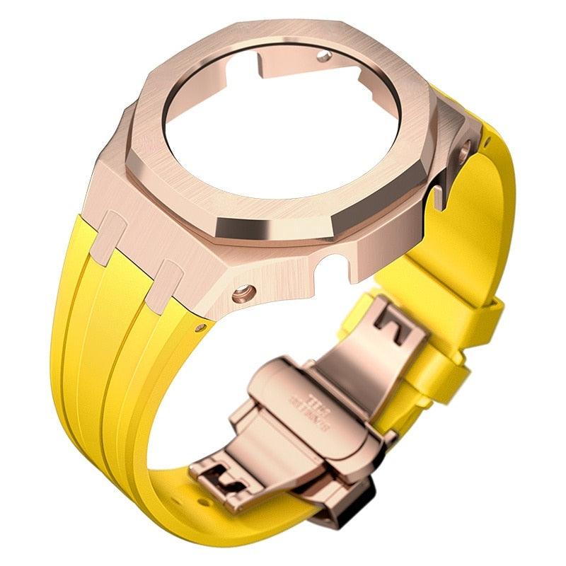 Casio G-Shock Gen 4 Casioak Metal Mod Kit For GMAS-2100 Viva Timepiece Rose Gold Yellow For GMAS-2100  - 3256804523434862-China-Rubber-RGYRG-FOR GMAS-2100