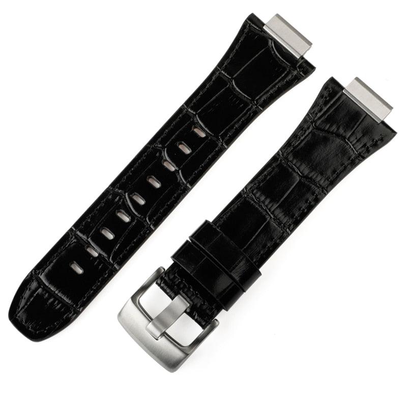 Full Replacement Watch Band For The 8 Screws Apple Watch Cases Viva Timepiece leather black silver 40 and 41mm  - 3256805050136860-China-leather black silver-41mm