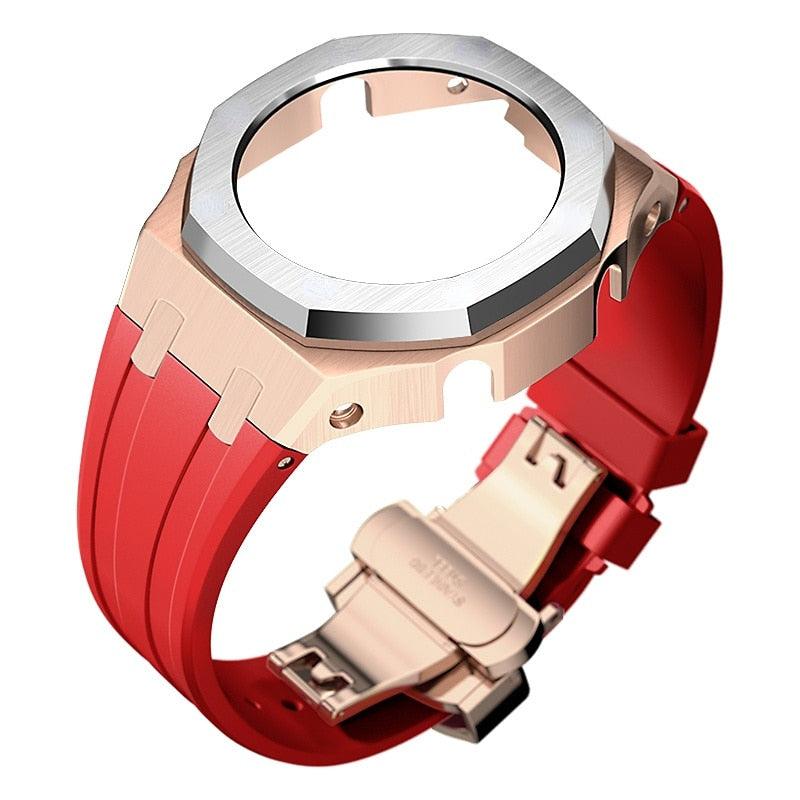 Casio G-Shock Gen 4 Casioak Metal Mod Kit For GMAS-2100 Viva Timepiece Rose Silver Red For GMAS-2100  - 3256804523434862-China-Rubber-RGRRGS-FOR GMAS-2100