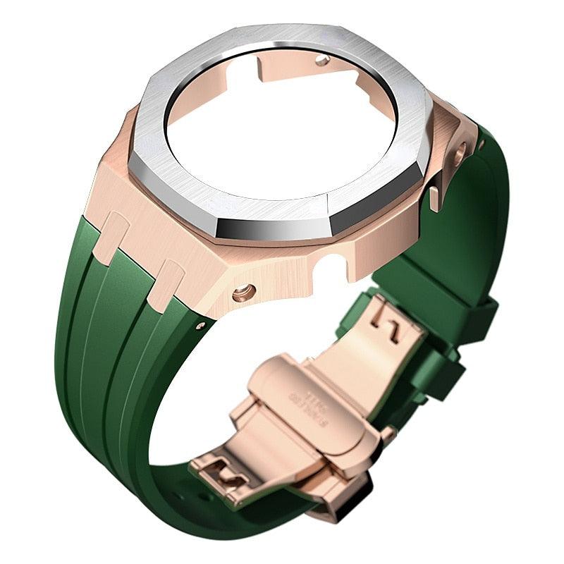 Casio G-Shock Gen 4 Casioak Metal Mod Kit For GMAS-2100 Viva Timepiece Rose Silver Green For GMAS-2100  - 3256804523434862-China-Rubber-RGGrRGS-FOR GMAS-2100