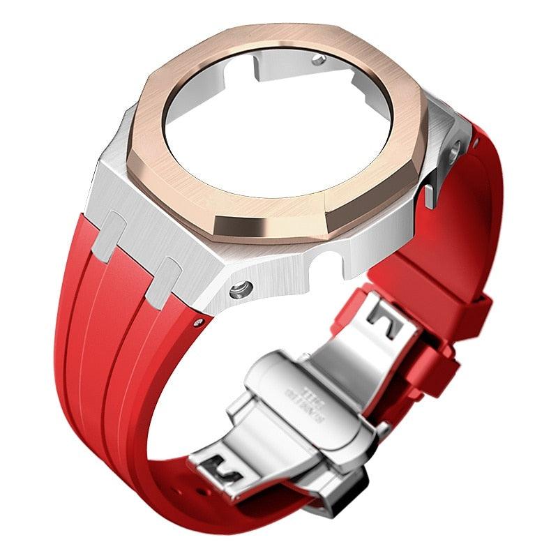 Casio G-Shock Gen 4 Casioak Metal Mod Kit For GMAS-2100 Viva Timepiece Silver Rose Gold Red For GMAS-2100  - 3256804523434862-China-Rubber-SRSRG-FOR GMAS-2100