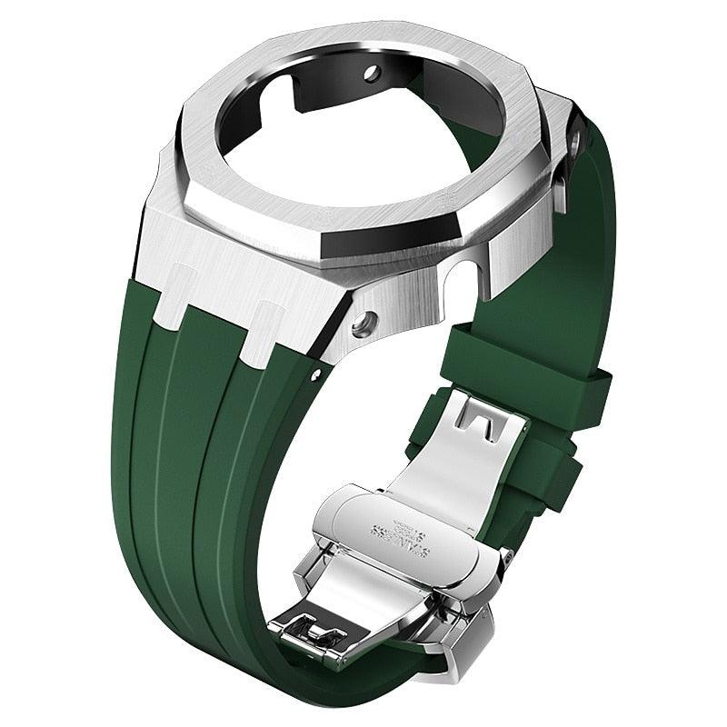 Casio G-Shock Gen 4 Casioak Metal Mod Kit For GMAS-2100 Viva Timepiece Silver Green For GMAS-2100  - 3256804523434862-China-Rubber-SGrS-FOR GMAS-2100