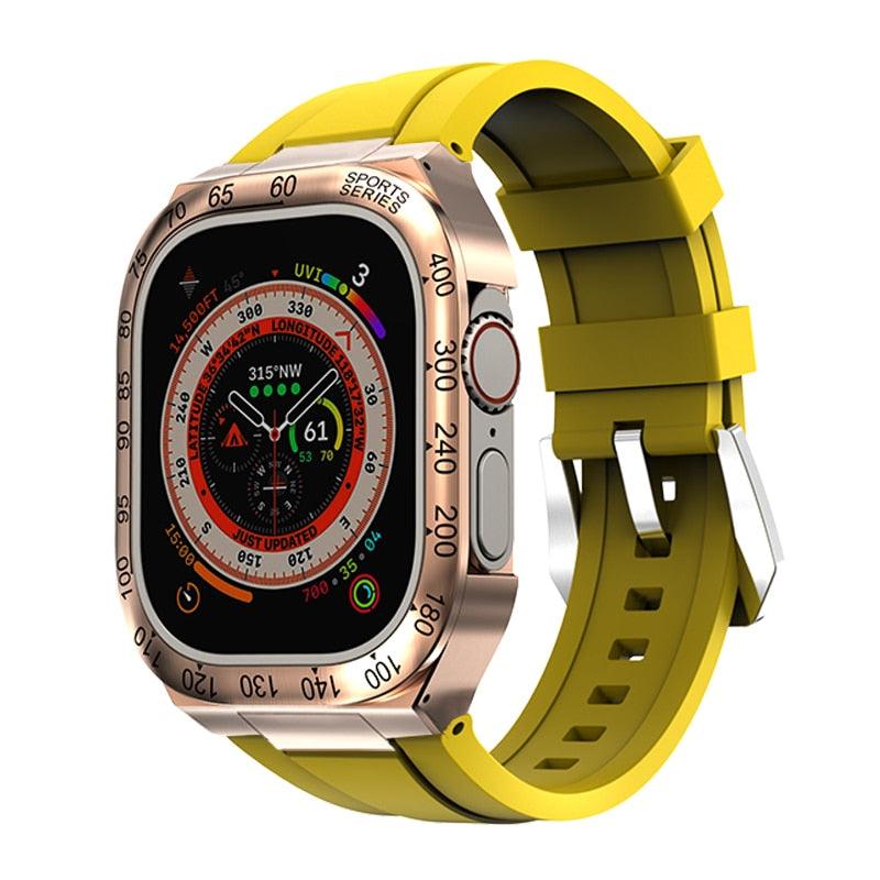 UA0049S Steel Luxury Cases For Apple Watch Ultra 49 Viva Timepiece rosegold yellow Ultra 49mm  - 3256805083658397-United States-rosegold yellow-Ultra 49mm