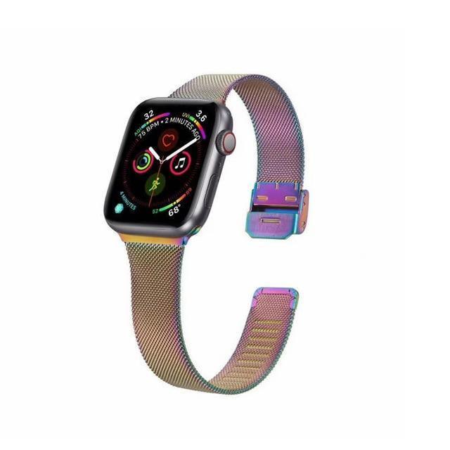 The Dexter Mesh Steel Buckle Clasp Apple Watch Bands Viva Timepiece Rainbow For iWatch 38 40 41mm  - 42321017-colorful-for-38mm-and-40mm