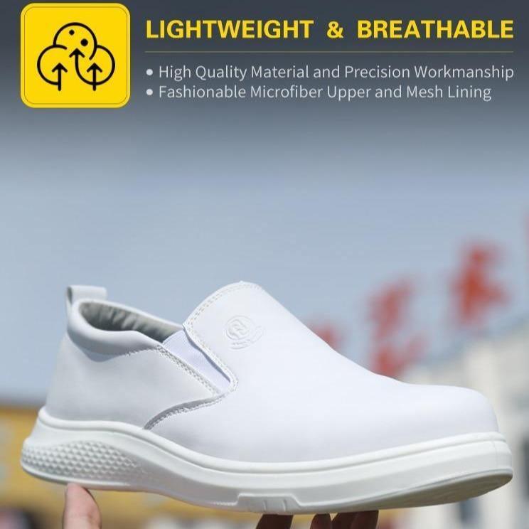 Yogi White Cushion Safety Steel Toe Shoes - Viva Timepiece | Viva Timepiece