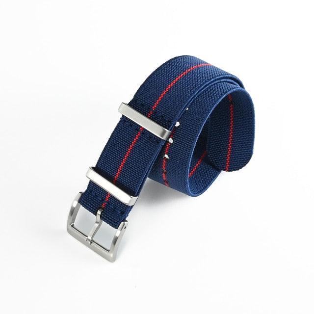 Universal Pilot Nato Watch Strap, 20mm 22mm Viva Timepiece Blue-Red 22mm  - 50554026-blue-red-22mm