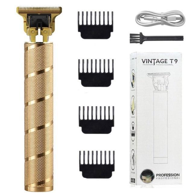 Vintage T-9 Professional Beard Hair Trimmers GUMEi Spiral Gold   - 38700047-box-12