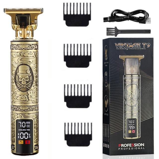 Vintage T-9 Professional Beard Hair Trimmers GUMEi Vintage Skull LCD   - 38700047-box-23