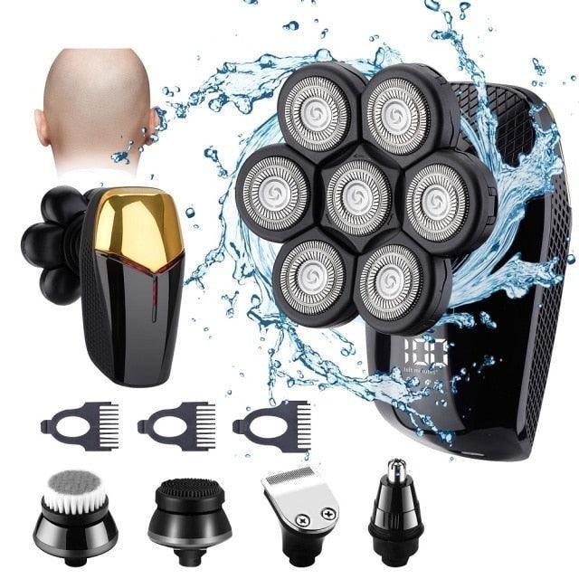 WAHFOX 7D Floating Head Waterproof Electric Razor WAHFOX Black   - 46519392-china-5-in-1-with-box