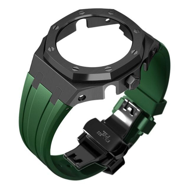 Casio G-Shock Casioak Metal Mod Kit For GA2100 GA2110 GA-B2100 Viva Timepiece Black Green Rubber For GA2100 2110  - 50657005-china-b-gr-for-ga2100-2110