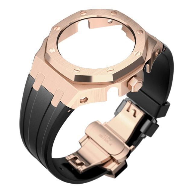 Casio G-Shock Casioak Metal Mod Kit For GA2100 GA2110 GA-B2100 Viva Timepiece Rose Gold Black Rubber For GA2100 2110  - 50657005-china-rg-b-for-ga2100-2110