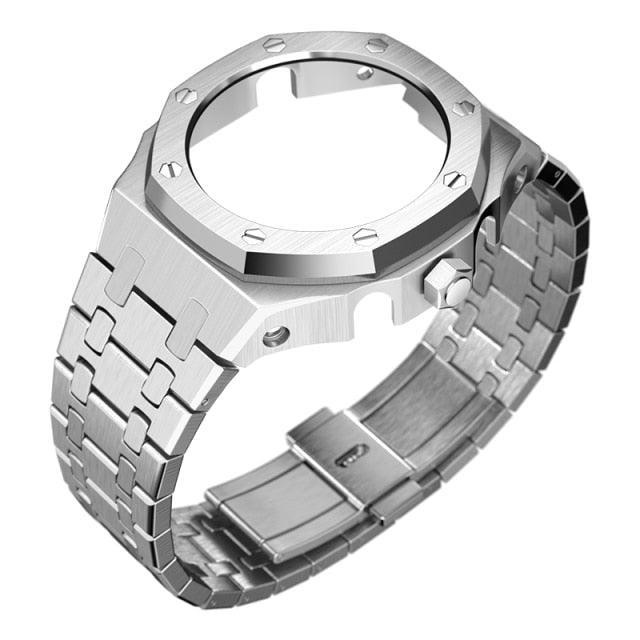 Casio G-Shock Casioak Metal Mod Kit For GA2100 GA2110 GA-B2100 Viva Timepiece Silver Steel Bracelet For GA2100 2110  - 50657005-china-s-steel-for-ga2100-2110