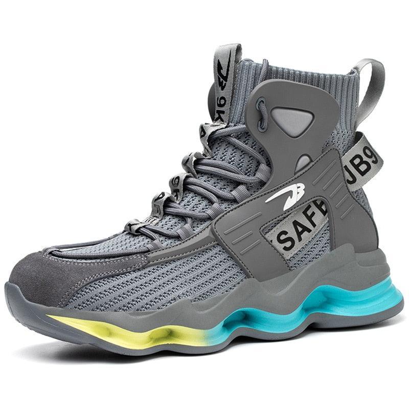 JB Grant High Top Safety Steel Toe Shoes JB Grey 4  - 3256804306498919-7911-gray-36